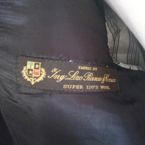 Brooks Brothers X Loro Piana Navy Blue Two Button Wool Blazer Lined Size 16 - Picture 7 of 11